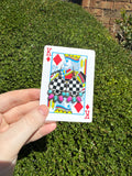 Checkered spade earrings